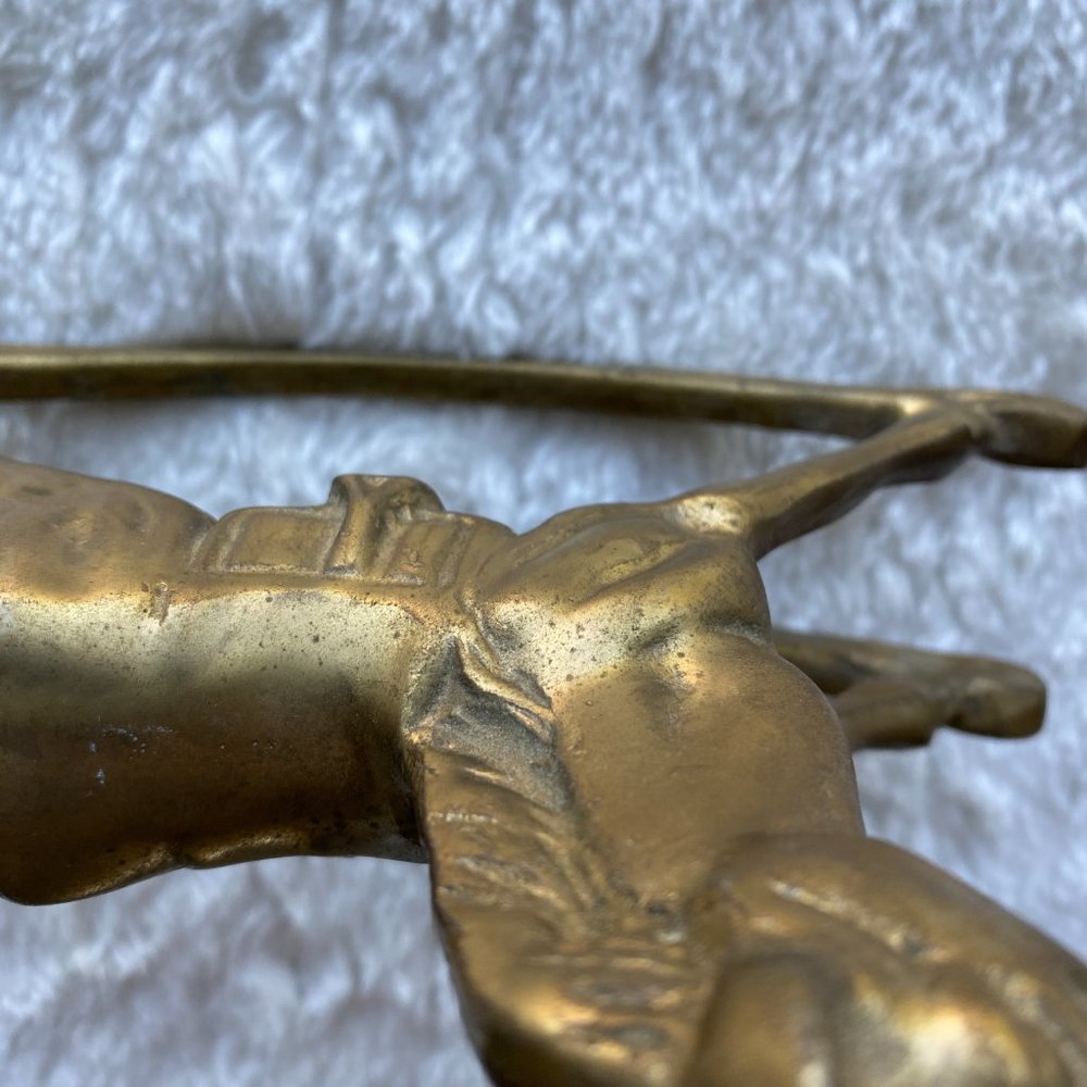 Trio Of Vintage Mid Century Solid Brass Rocking Horses Holiday Decor - Picture 7 of 15